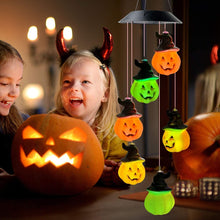 Halloween Lights String Halloween Pumpkin Lamp Lantern Wind Chime Rotation Hook LED Light Festival Home Party Decor Pendant