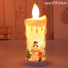 Christmas LED Simulated Candle Light Merry Christmas Santa Claus Snowman Xmas Tree Decor Happy New Party Decor For Home 2022