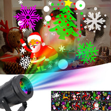 16 Patterns Christmas LED Projector Lights Outdoor Waterproof Snowflake Projection Landscape Lamp Holiday Party Bar X-mas Decor
