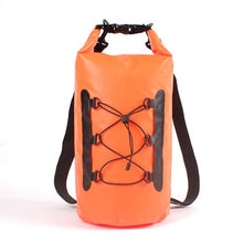 15L Waterproof Swimming Bucket Bag Foldable Beach Bag PVC Clip Mesh Shoulder Rafting Bag Outdoor Diving Wading Sports Bag X718D
