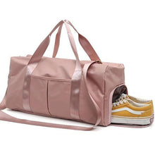 Travel Handbag Outdoor Waterproof Nylon Sports Gym Bags Men Women Training Fitness Yoga Mat Sport Bag with shoes Compartment