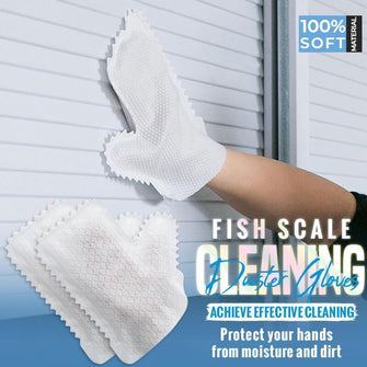10pc/set Fish Scale Cleaning Duster Gloves for Household Cleaning Window Grooves Glass Kitchenware Floor Cloth Cleaning Tools