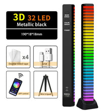 RGB LED Strip Light Music Sound Control Pickup Rhythm Ambient Atmosphere Lamp Backlight Night Light For Bar Car Home Decoration