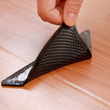 4pcs/Set Rug Carpet Grippers Triangle Rubber Mat Sticker Reusable Non Slip Silicone Washable Grips Home Bath Room  Corners Pads