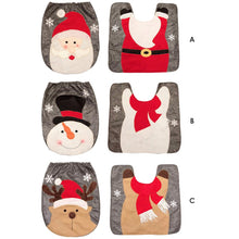 2Pcs/Set New Cute Toilet Seat Cushion Cover Foot Pad Home Christmas Bathroom Decorative Products   for Stores Homes Hotels