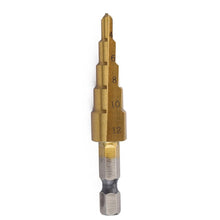 3-12 4-12 4-20 4-32mm HSS Straight Groove Step Drill Bit Titanium Coated Wood Metal Hole Cutter Core Cone Drilling Tools Set