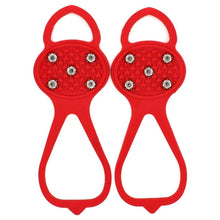 1 Pair 5 Teeth Anti-Skid Ice Gripper Spike Winter Climbing Anti-Slip Snow Spikes Grips Cleats Over Shoes Covers Crampon Outdoor