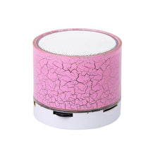 A9 Mini Portable Speaker Bluetooth Wireless Car Audio Dazzling Crack LED Lights Subwoofer Support TF Card For PC/Mobile Phone