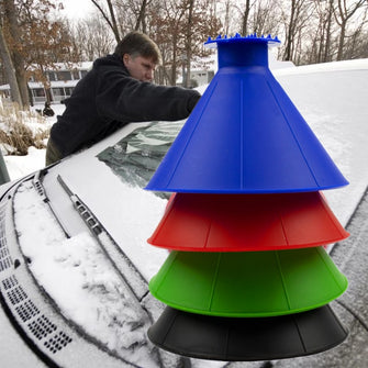 Car Snow Removal Shovel Multifunctional Snow Removal Artifact Glass Deicing Scrapers Cone Winter Car Accessories