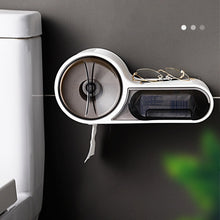 White Wall-Mounted Toilet Paper Holder Rack Multifunctional Waterproof Tissue Box Roll Paper Storage Box Bathroom Accessories