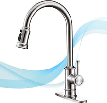 Pull-out sink kitchen faucet hot and cold household 304 stainless steel sink rotatable telescopic faucet