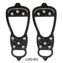 8 Studs Anti-Skid Snow Ice Climbing Shoe Spikes Ice Grips Cleats Crampons Covers TPE+Steel Winter Outdoor Walk Snow Shoes Covers