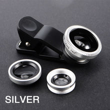 3in1 Fisheye Phone Lens 0.67X Wide Angle Zoom Fish Eye Macro Lenses Camera Kits With Clip Lens On The Phone For Smartphone