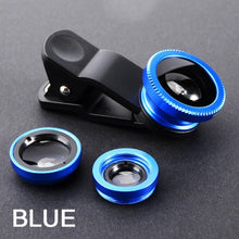 3in1 Fisheye Phone Lens 0.67X Wide Angle Zoom Fish Eye Macro Lenses Camera Kits With Clip Lens On The Phone For Smartphone