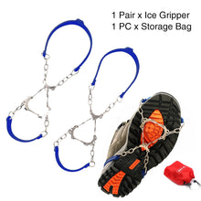 1Pair Shoe Spikes Outdoor Chain Ice Gripper Cleats Crampon Anti Slip Sports Silicone Snow Winter Hiking 6 Teeth Climbing Hiking