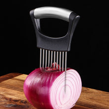 Best Onion Cutter Holder Vegetable Slicer Cutting Tools Stainless Steel Meat Fork Potato Tomato Cut Holder Kitchen Tools Gadgets