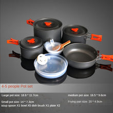 Outdoor cookware picnic supplies pots outdoor cookware tableware set 2-3 people camping 4-5 portable outdoor