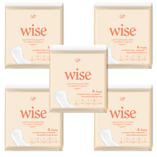 Wise Travel Pack Ultimate Incontinence Pads - 4 Pads Per Bag Bundle (60 Pads Total) + FREE SHIPPING