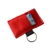 wholesale Outdoor Portable CPR First Aid face sheld Check Valve Mini Keychain Plastic Box First Aid Kit